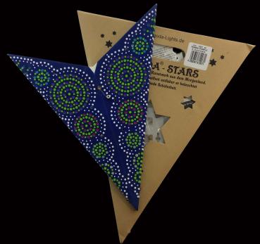 Rondo purple  - Faltbarer Leuchtstern, Weihnachtsstern aus Papier mit 5 Zacken, 60 cm